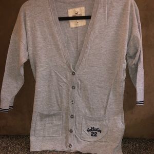 Hollister grey button up cardigan size Medium